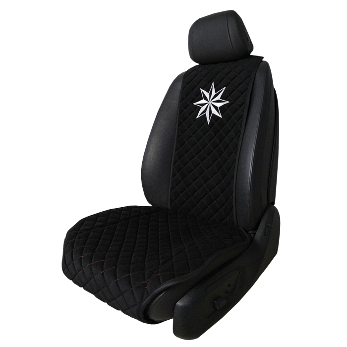 Накидки на сидения Передние накидки с вышивкой Star (Черно-красный)